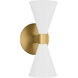 AERIN Albertine 2 Light 5 inch Matte White Bath Vanity Wall Sconce Wall Light