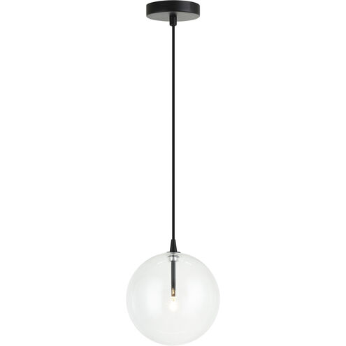Matteo Lighting Bolha 1 Light 11 inch Black Pendant Ceiling Light in Black and Clear C81811BKCL - Open Box