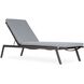 Bea 77 inch Textured Charcoal Gray Outdoor Pool Chaise Cushion