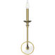 Peabody 1 Light 4.5 inch Vintage Brass Vanity Light Wall Light