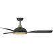 Alba 56 inch Matte Black with Heritage Brass with Matte Black Blades Smart Fan