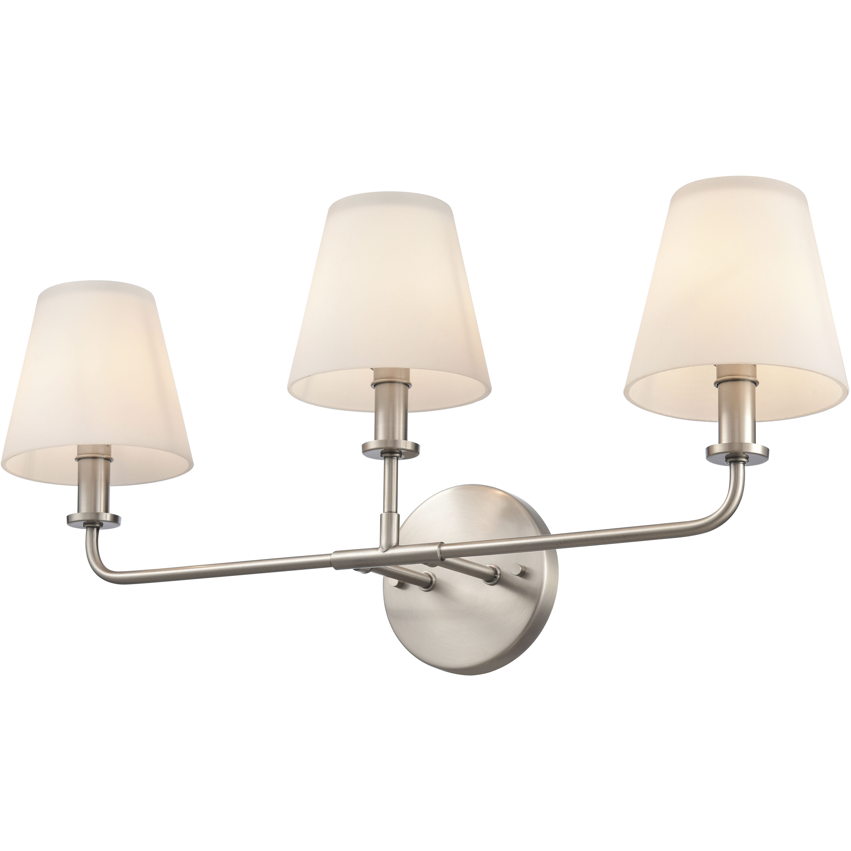 Minerva 3 Light 24 inch Antique Nickel Vanity Light Wall Light