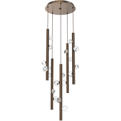 Stella LED 21.1 inch Flat Bronze Chandelier Ceiling Light, Round Multi-Port