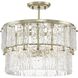 Chevall 3 Light 17 inch Gilded Silver Pendant Ceiling Light, Design Series