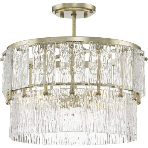 Chevall 3 Light 17 inch Gilded Silver Pendant Ceiling Light, Design Series