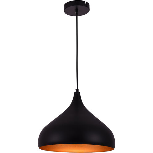 Circa 1 Light 13 inch Black Pendant Ceiling Light
