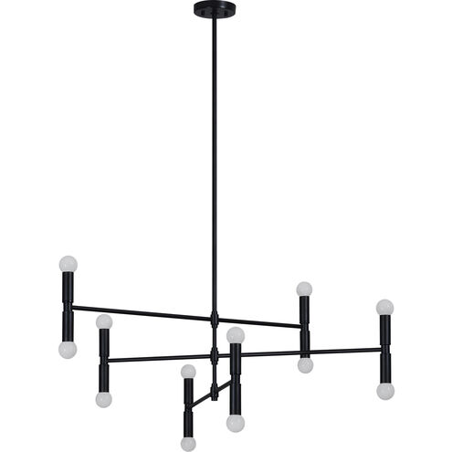 Zander 12 Light 16.25 inch Matte Black Pendant Ceiling Light