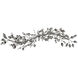 Misthaven 5 Light 13 inch Silver Leaf with Clear Crystal Chandelier Ceiling Light