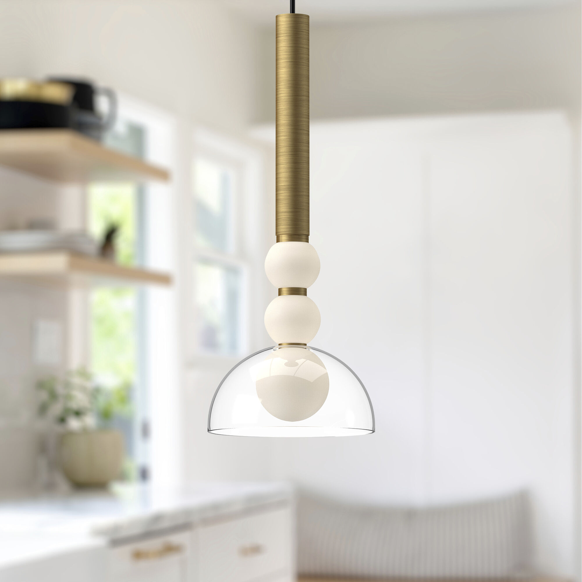 Rise Pendant Ceiling Light in Brushed Gold