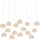 Virtu 15 Light 48 inch Natural/Silver Multi-Drop Pendant Ceiling Light
