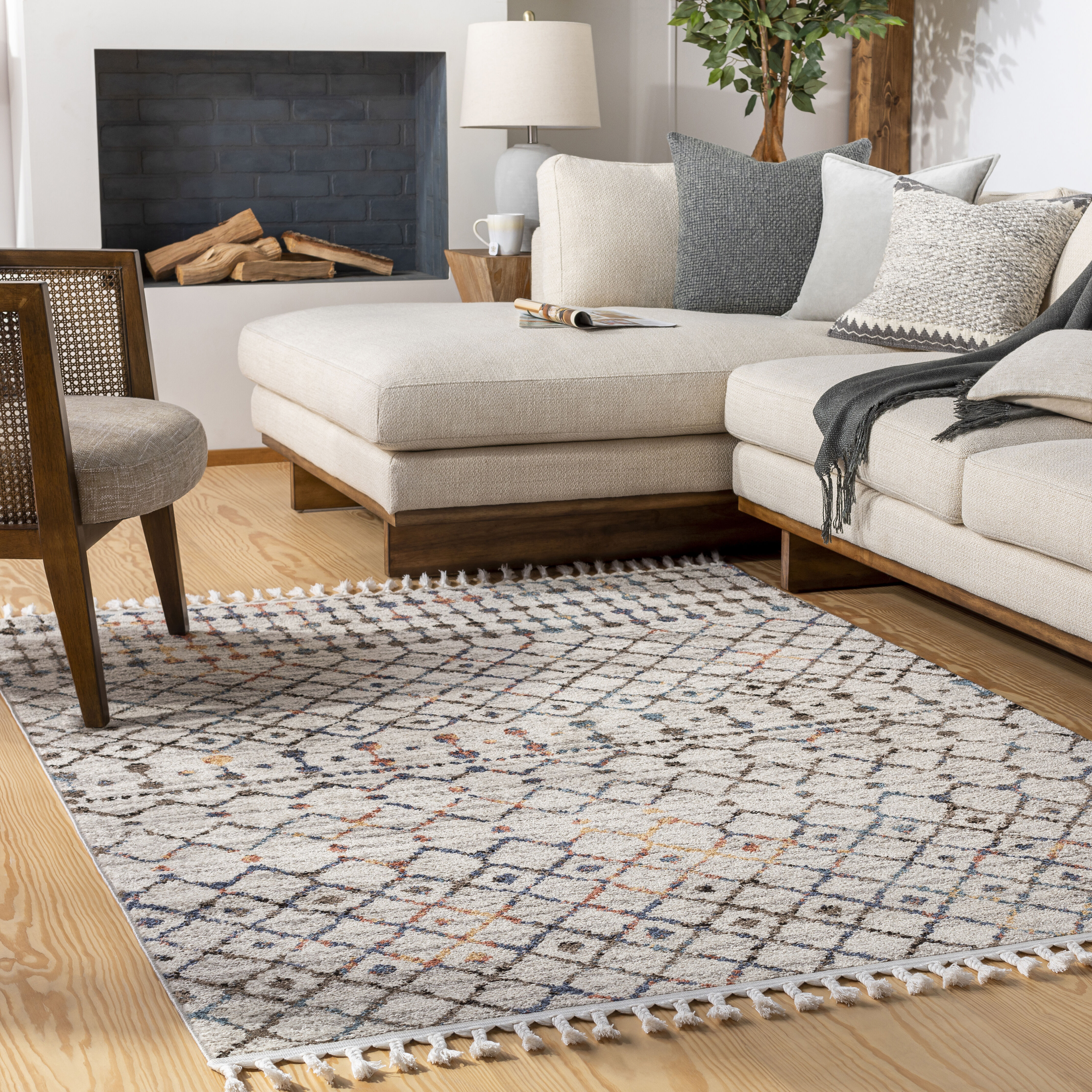 Blackburn 108 X 79 inch Light Grey Rug, Rectangle