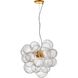 Charlize 6 Light 20 inch Aged Brass Single Drop Pendant Ceiling Light
