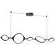 Serif LED 55.63 inch Black Linear Pendant Ceiling Light