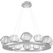 Mesa LED Classic Silver Chandelier Ceiling Light, Ring