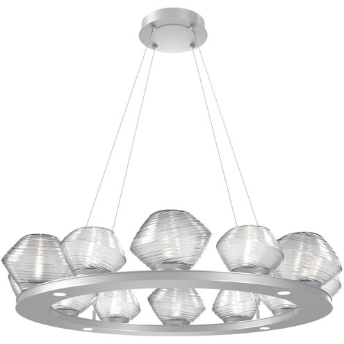 Mesa LED Classic Silver Chandelier Ceiling Light, Ring