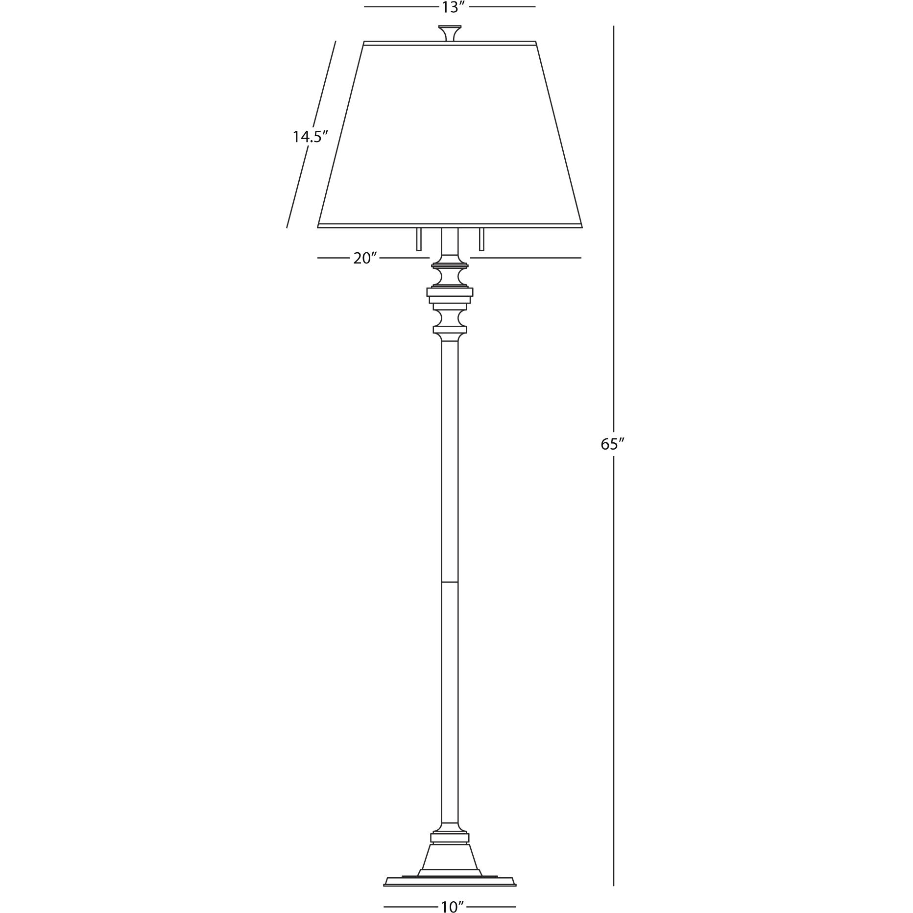 Arthur 65 inch 100.00 watt Deep Patina Bronze Floor Lamp Portable Light