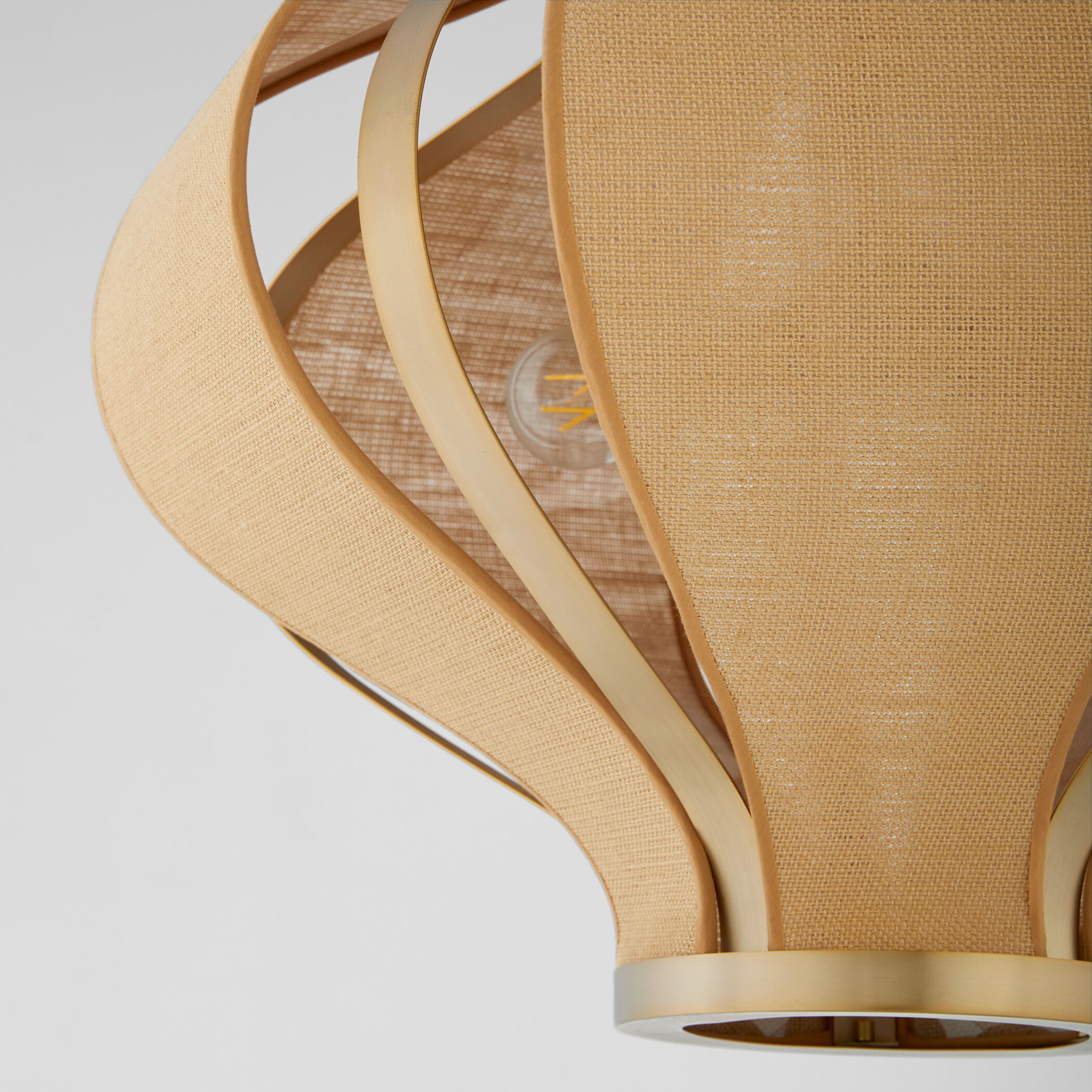 Monroe 3 Light 24 inch Aged Brass Pendant Ceiling Light