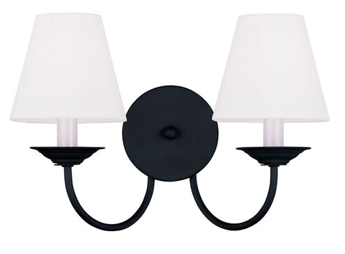 Mendham 2 Light 15 inch Black Wall Sconce Wall Light