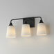Hudson 3 Light 20.5 inch Black Bath Vanity Wall Light in Satin White