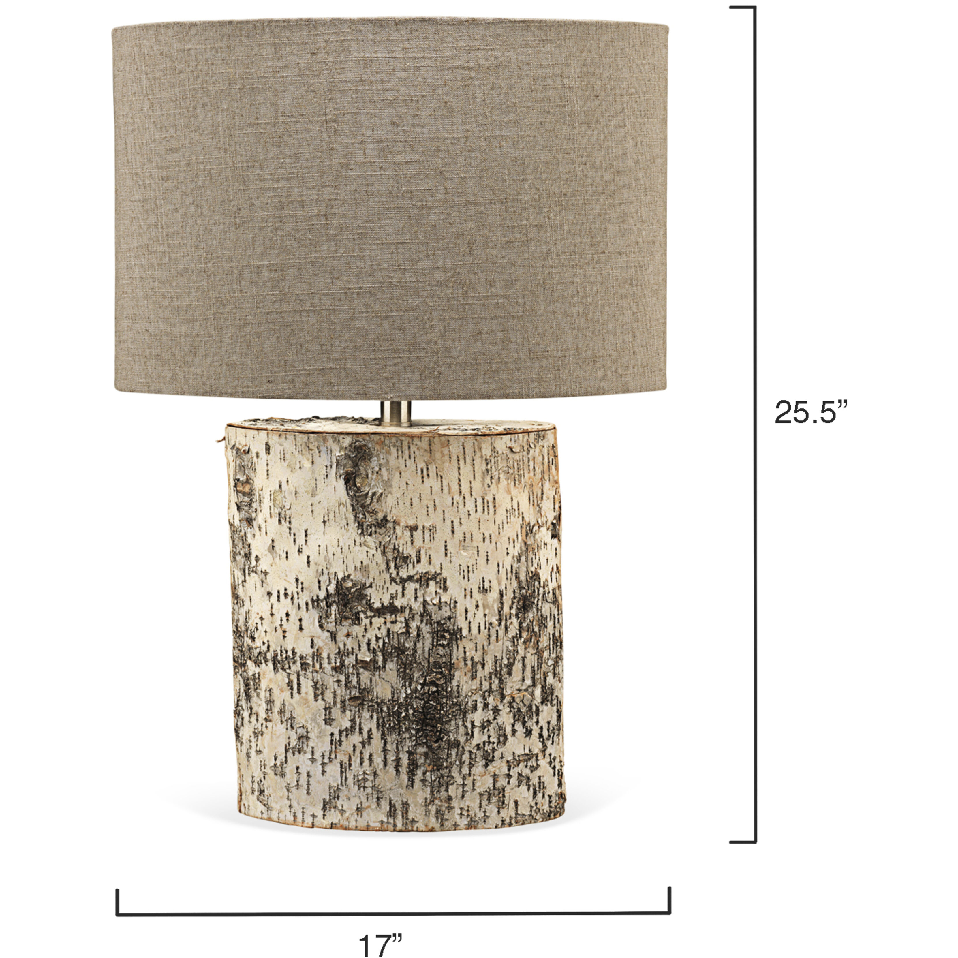 Forrester 25.5 inch 150 watt Birch Veneer Table Lamp Portable Light