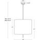 Clove 3 Light 22 inch Antique Gold Leaf Pendant Ceiling Light in Natural Linen Shade