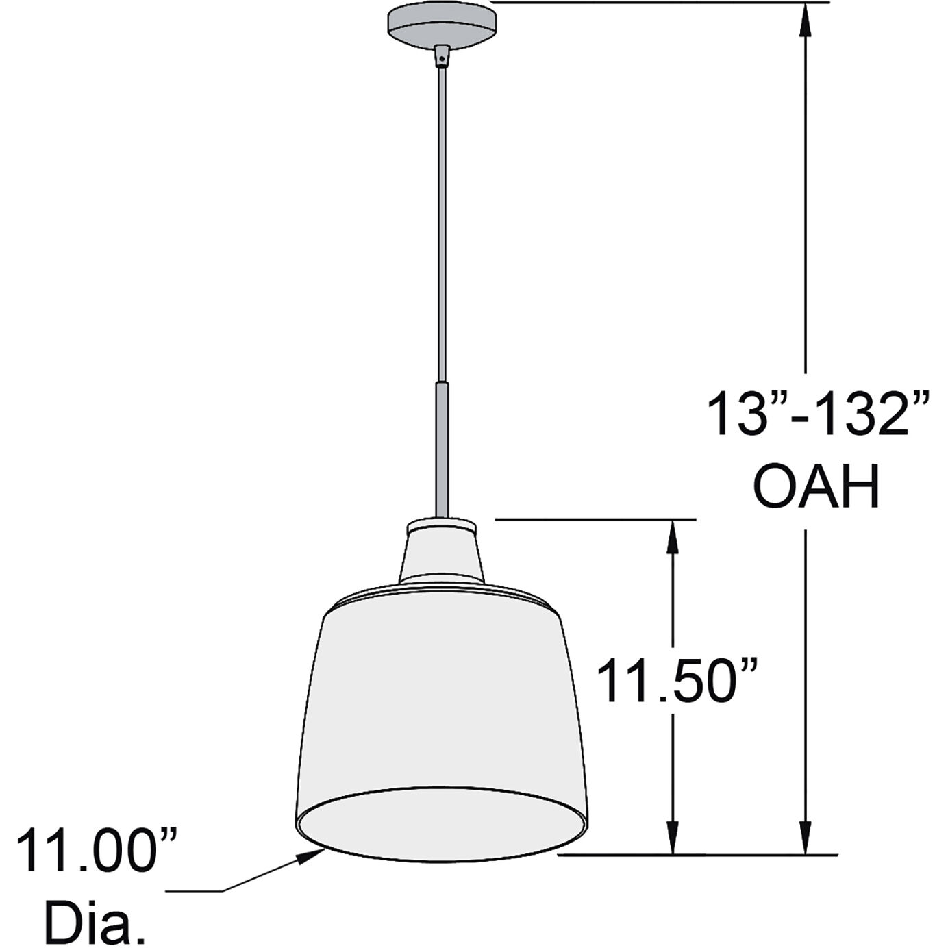 Simplicite LED 11 inch Black Pendant Ceiling Light