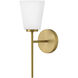 Bri 1 Light 8.25 inch Lacquered Brass Bath Light Wall Light