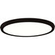 Argo LED 15 inch Black Flush Mount Ceiling Light in 15in.