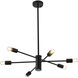 Canada 6 Light 27 inch Matte Black Chandelier Ceiling Light
