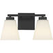 Strayhan 2 Light 13 inch Matte Black Bathroom Vanity Light Wall Light