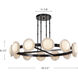 Alonso LED 50.5 inch Vintage Brass/Alabaster Chandelier Ceiling Light in Vintage Brass and Alabaster