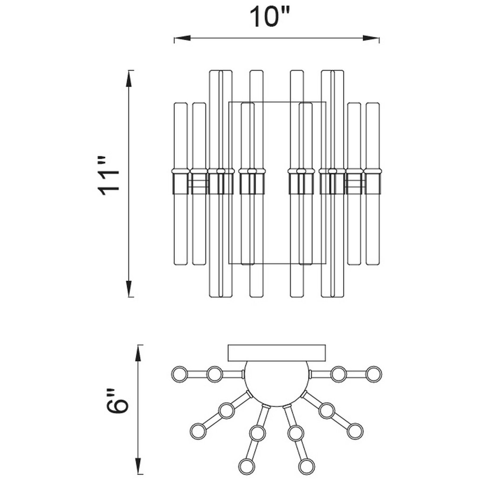Miroir 1 Light 10 inch Polished Nickel Wall Light