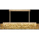 Terra LED 52 inch Gold Linear Pendant Ceiling Light in Gold Studio Glass