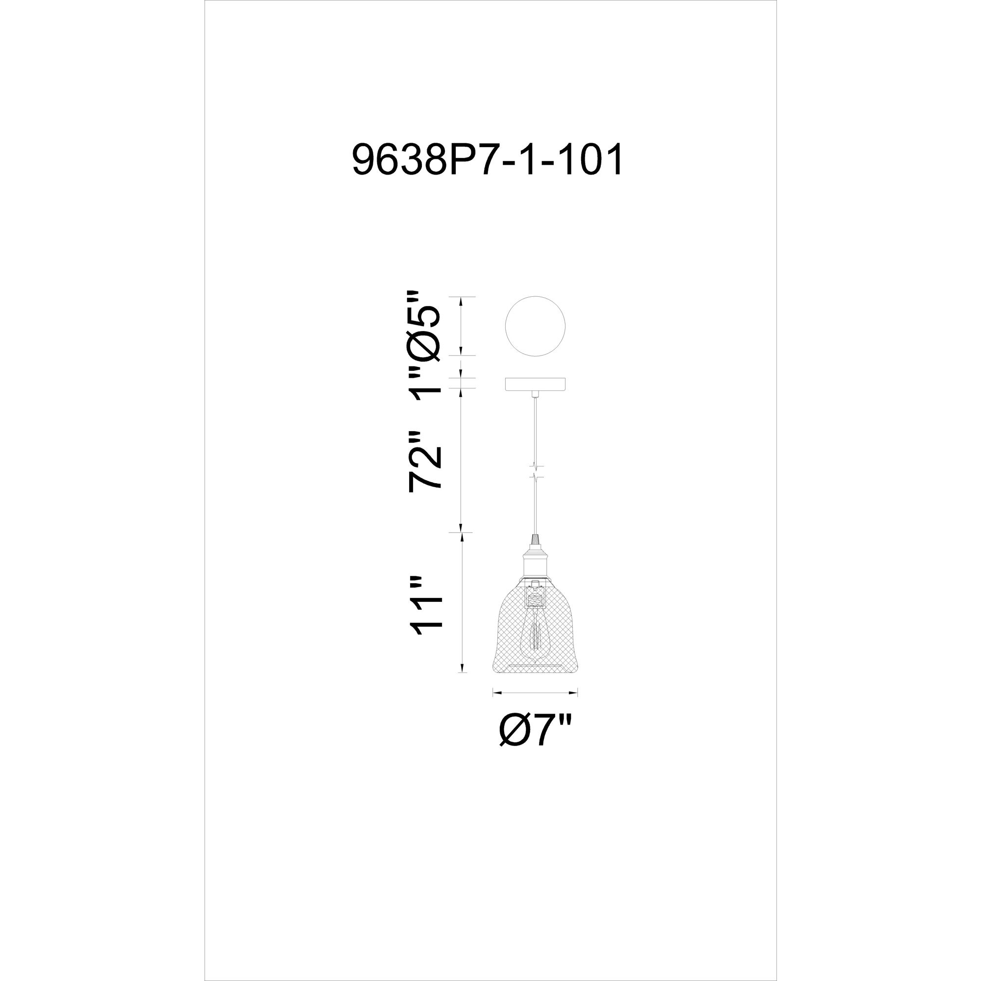 Drea 1 Light 7 inch Black Down Mini Pendant Ceiling Light