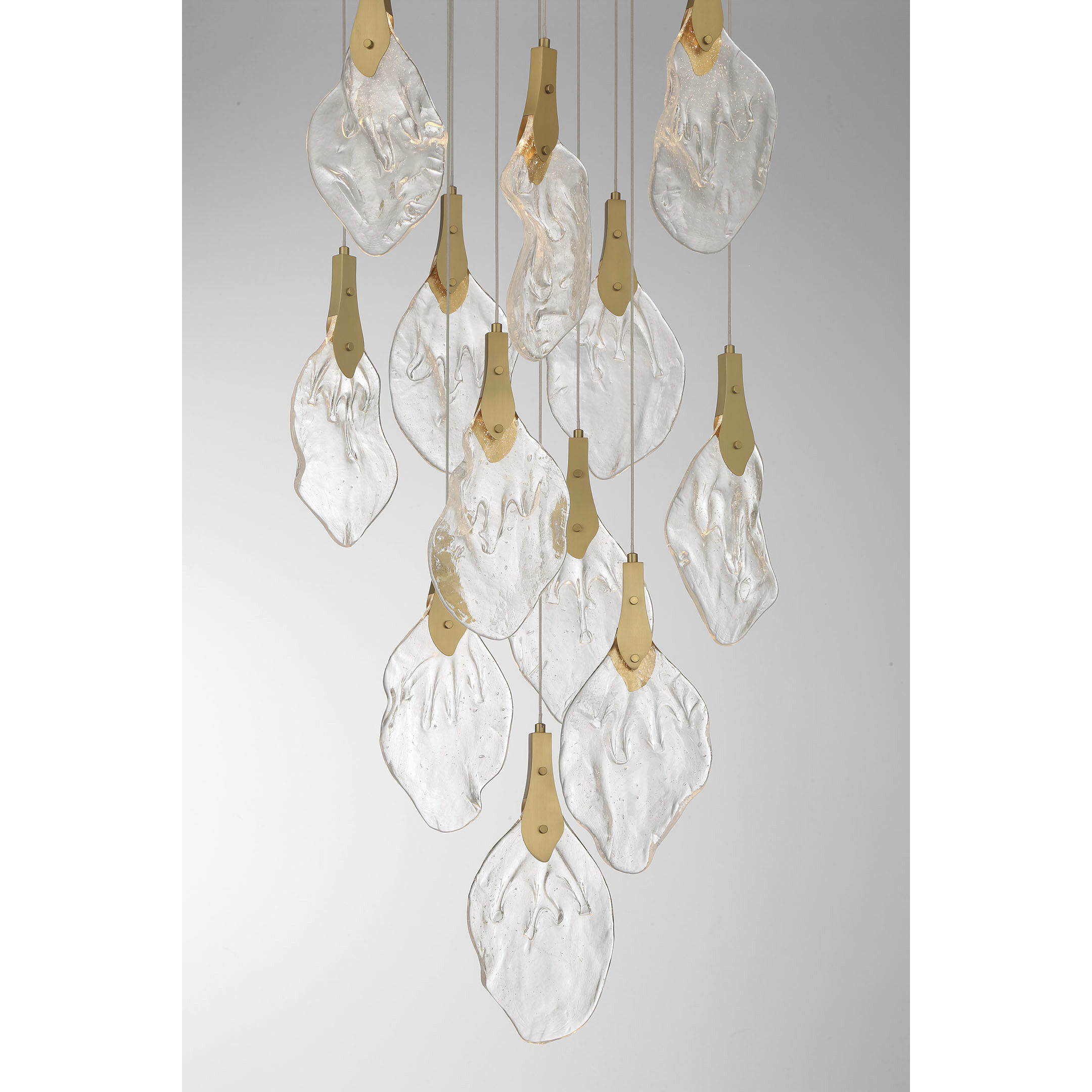 Jateo LED 24 inch Gold Multi Drop Chandelier Ceiling Light