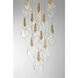 Jateo LED 24 inch Gold Multi Drop Chandelier Ceiling Light