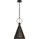 Suzanne Kasler Limoges 1 Light 13.5 inch Natural Rust Tall Pendant Ceiling Light in Aged Iron, Medium