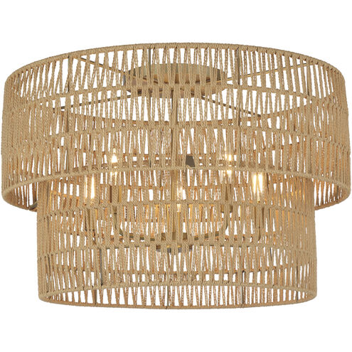 Bungalow Heaven 5 Light 26 inch Soft Brass Flush Mount Ceiling Light