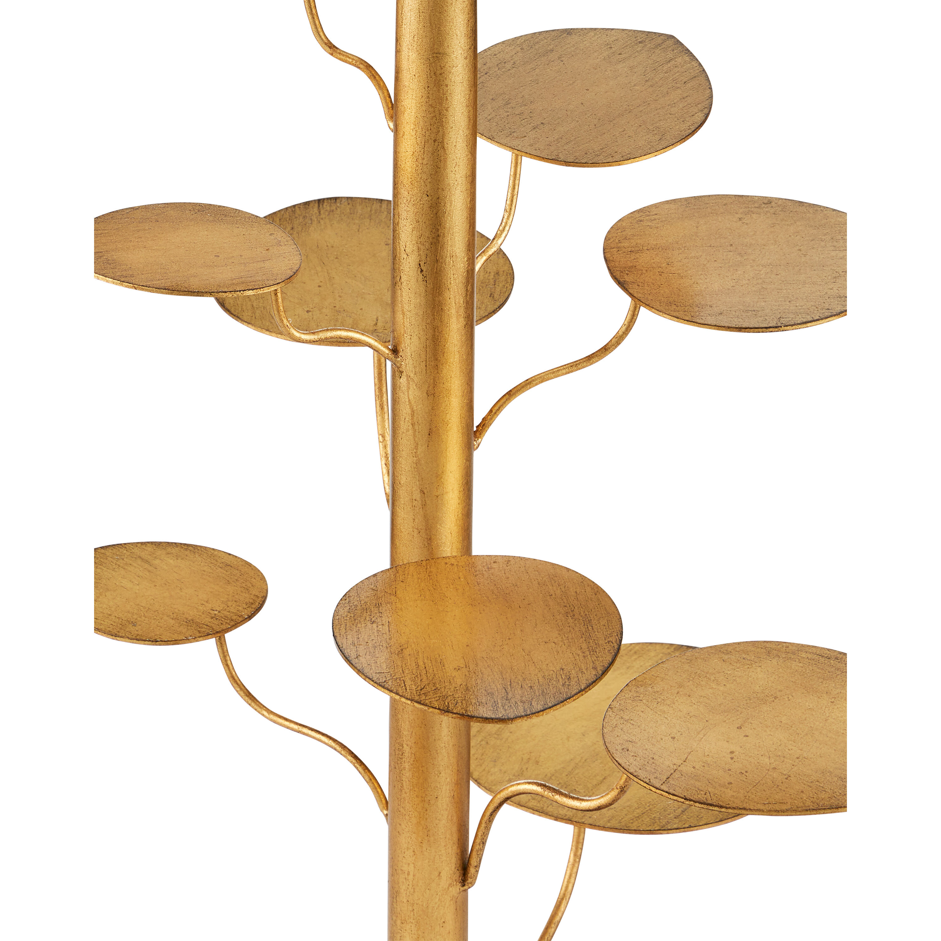 Vittoria 66.75 inch 150 watt Antique Gold Leaf Floor Lamp Portable Light