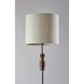 Elton 68 inch 100 watt Black and Walnut Rubber Wood Floor Lamp Portable Light