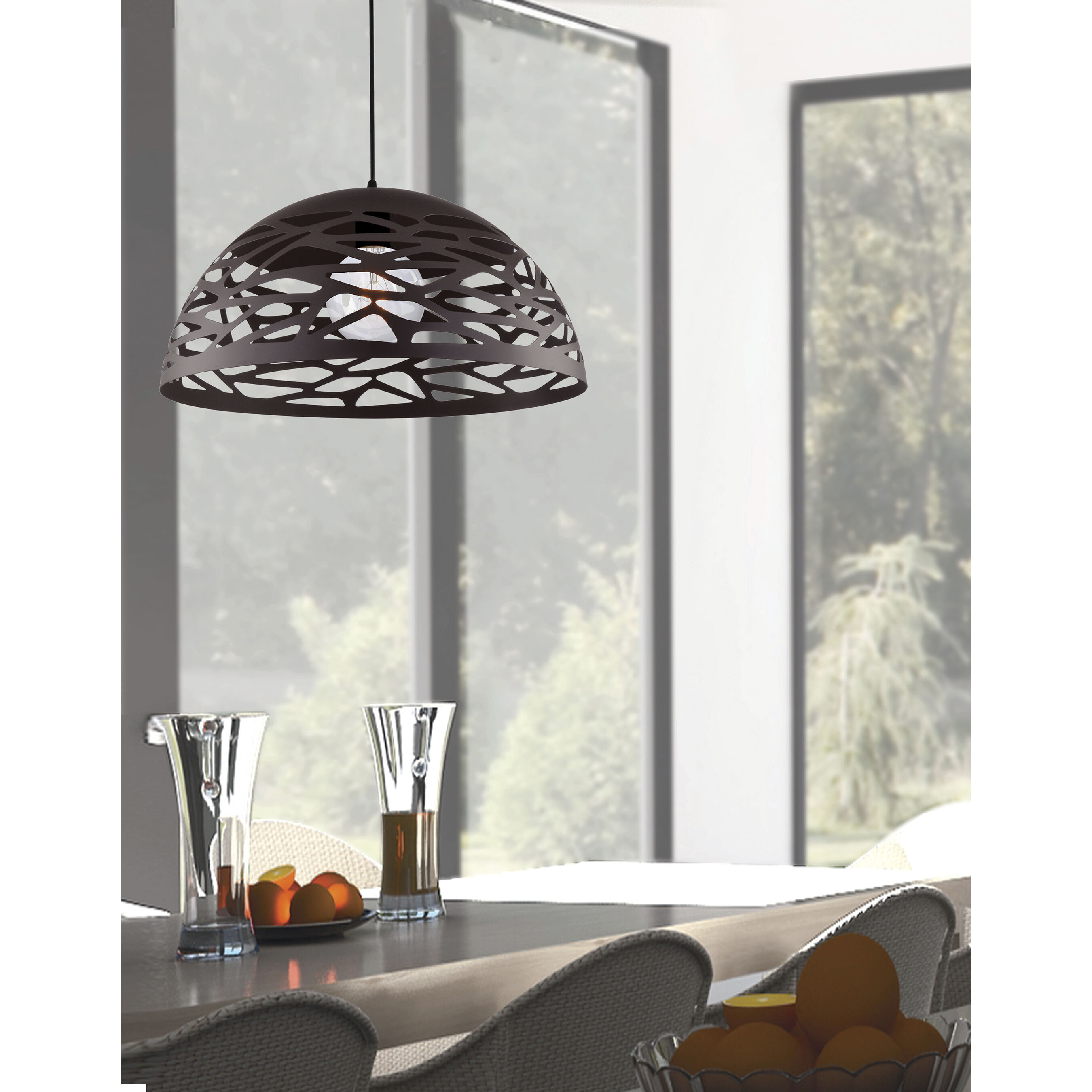 Coral LED 20 inch Black Pendant Ceiling Light