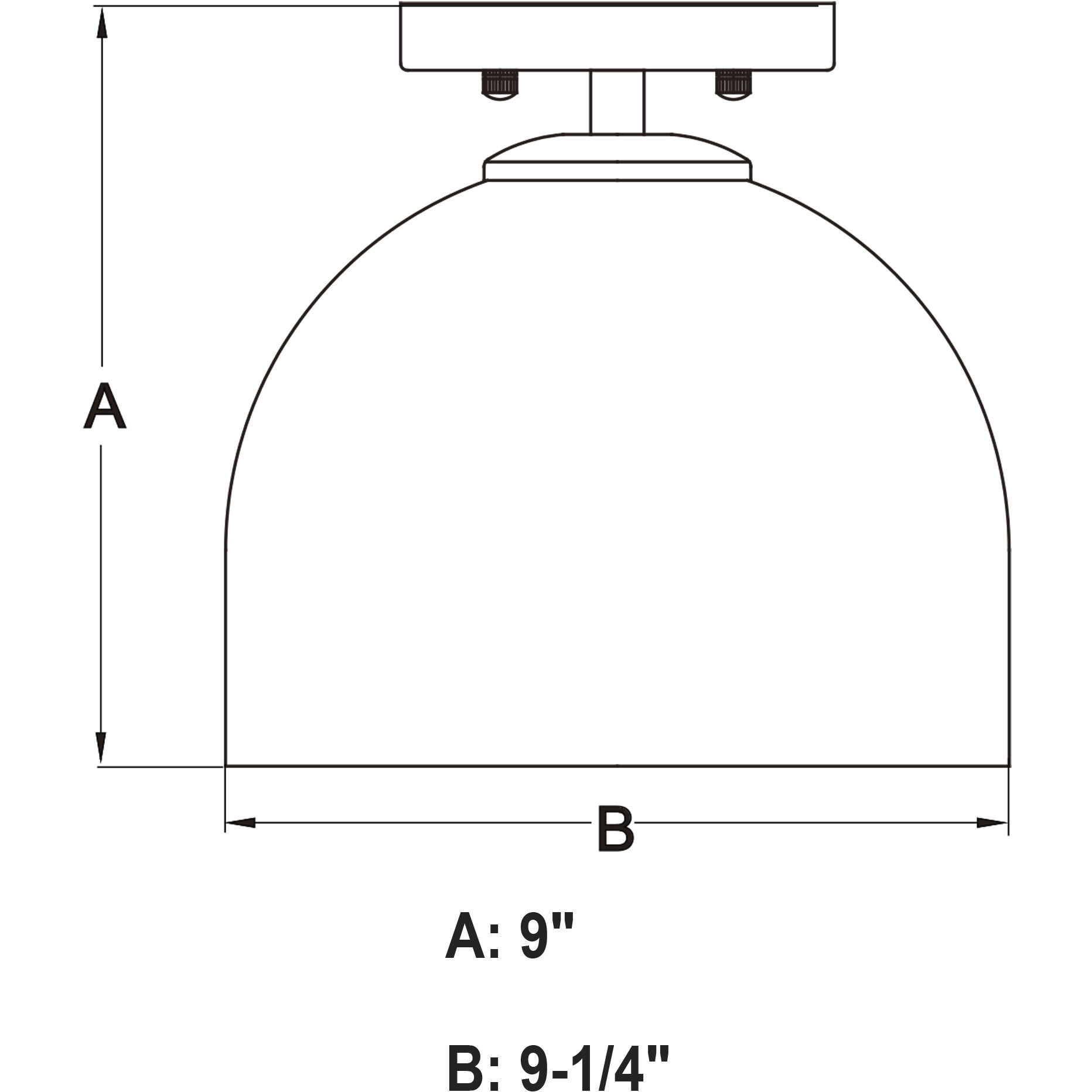 Shelby LED 9.25 inch Natural Brass Semi-Flush Mount Ceiling Light