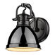 Duncan 1 Light 8 inch Matte Black Bath Vanity Wall Light