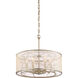 Vine 6 Light 17 inch Burnished Silver with Crystal Pendant Ceiling Light