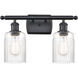 Ballston Hadley LED 16 inch Matte Black Bath Vanity Light Wall Light in Clear Glass, Ballston