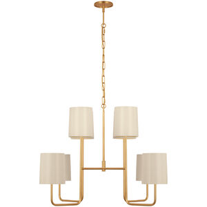 Barbara Barry Go Lightly LED 30 inch Gild Two Tier Chandelier Ceiling Light, Extra Large