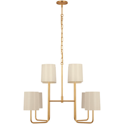 Barbara Barry Go Lightly LED 30 inch Gild Two Tier Chandelier Ceiling Light, Extra Large