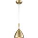 Spun Aluminum 1 Light 7 inch French Brass Mini Pendant Ceiling Light