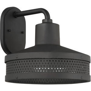 Abalone Point 1 Light 11.38 inch Coal Outdoor Wall Mount, Great Outdoors