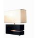 Zen 20 inch 100 watt Dark Brown and Brushed Nickel Table Lamp Portable Light